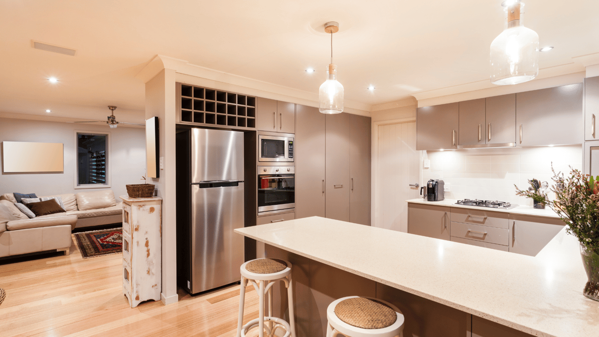 painted grey cabinets